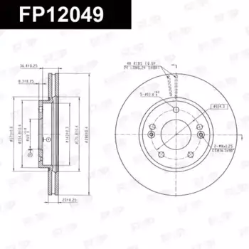 Тормозной диск FAP FP12049