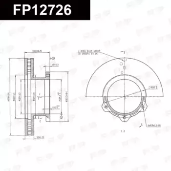 Тормозной диск FAP FP12726