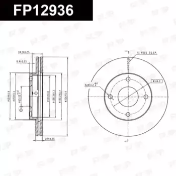 Тормозной диск FAP FP12936