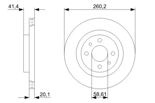 Тормозной диск BOSCH 0 986 479 346 вентилируемый передняя ось