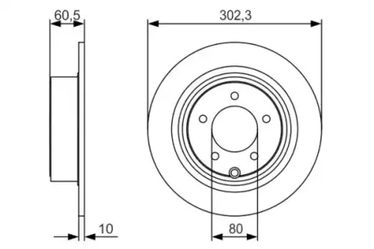 Тормозной диск BOSCH 0 986 479 R07 полный задний мост