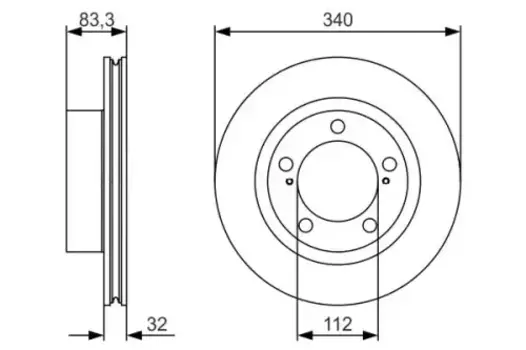 Тормозной диск BOSCH 0 986 479 R29 вентилируемый передний мост