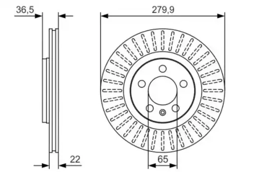 Тормозной диск BOSCH 0 986 479 R68 вентилируемый передняя ось