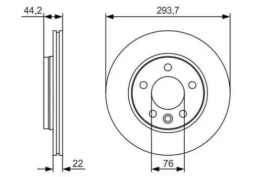 Тормозной диск BOSCH 0 986 479 S06 вентилируемый задняя ось
