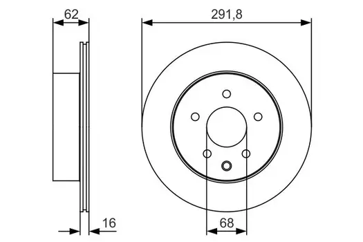 Тормозной диск BOSCH 0 986 479 S31 вентилируемый задняя ось
