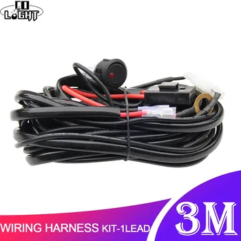 CO LIGHT Автомобильный светодиодный светильник Провод 3M 12V 24V 40A Жгут проводов Реле Ткацкий станок Комплект предохранителей для автозавождения внедорожная светодиодная рабочая лампа
