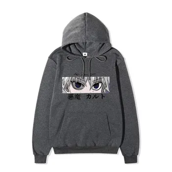 Японские аниме-толстовки Hunter X Hunter Full-time Hunter Print Sweater Мужская и женская толстовка с капюшоном S белый