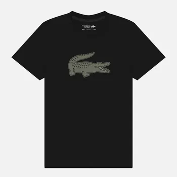 Мужская футболка Lacoste Sport 3D Print Crocodile, цвет чёрный, размер S