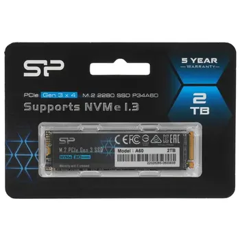 Твердотельный накопитель (SSD) Silicon Power 2Tb P34A60, 2280, M.2, NVMe (SP002TBP34A60M28) Retail
