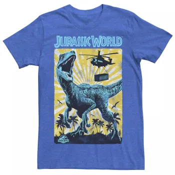 Мужская футболка Jurassic World T-Rex Color Pop Retro Poster Licensed Character