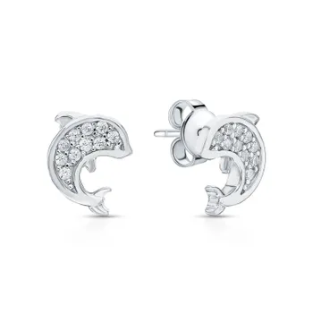Серебряные серьги с фианитами