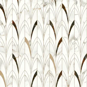 Стеновая панель Delicate Amber 240x0.4x60 см алюминий цвет белый