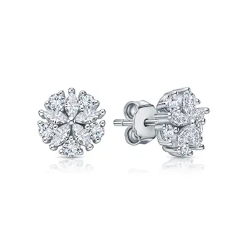 Серебряные серьги с фианитами