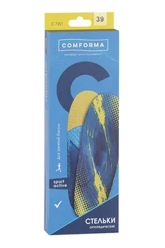 Стельки ComForma Sport Active C7201 ортопед спортивные вентилируемые р 39, пара