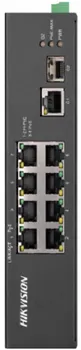 Коммутатор HIKVISION DS-3T0310HP-E/HS неуправляемый, 6*RJ45 100M PoE с грозозащитой 6кВ, бюджет PoE 110Вт, поддержка режима передачи до 300м, 5.6Гб/с,