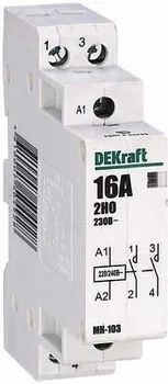 Контактор модульный 40А 400 В/230 В, AC, 2НО, IP20, DEKraft МК-103 (18078DEK)