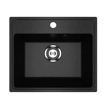 мойкa Mixline ML-GMU03 УЛЬТРА прямоугольная 490х420х170мм искуственный камень черная