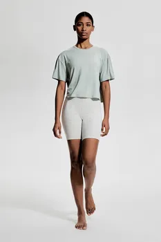 Спортивная рубашка свободного кроя из материала DryMove H&M, зеленый