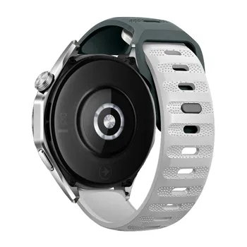 Ремешок совместимый с Huawei силиконовый материал 217 мм ~ 224 мм Penc Iwatch, Dark green with orange [two-of-a-kind]