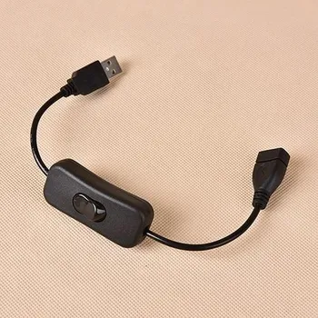 28 см медный материал USB-кабель между мужчиной и женщиной, кабель включения и выключения, переключатель, светодиодная лампа, линия электропередачи белый