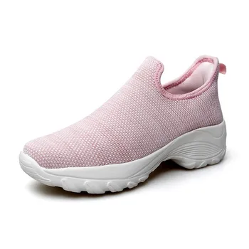 Fashion Women s shoes soft sole lightweight comfortable fashion casual sports shoes large size mother walking fitness casual shoes 35