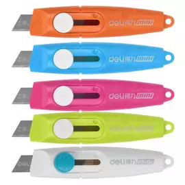нож канцелярский DELI Vivid Mini 9мм в асс-те