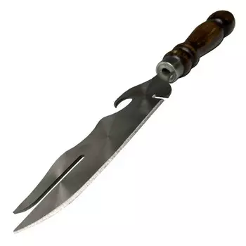 нож шампурный 27х4,5см с деревянной ручкой
