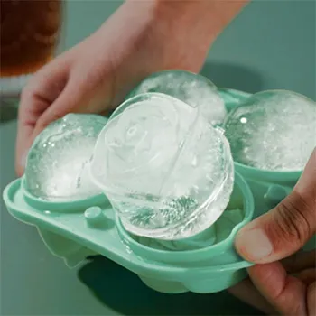 3D большие лотки для кубиков льда, формы для льда в виде розы, 4 гигантских милых цветка, силиконовая форма для льда для коктейлей, сока, виски, морозильной камеры розовый