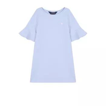 Хлопковое мини-платье А-силуэта Polo Ralph Lauren
