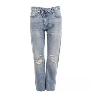 Укороченные джинсы прямого кроя с потертостями Rag&amp;Bone