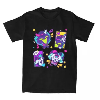 Футболка Helluva Cartoon Boss Casual Футболки с коротким рукавом и круглым вырезом Хлопковая одежда Футболки Ozzie and Fizz Chibi Valentines для мужчин S бежевый