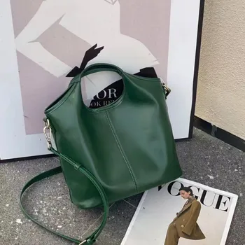 Сумка из натуральной кожи женская сумка большой емкости Premium Sense Bucket Bag Everything Commuter Soft Bag One Size