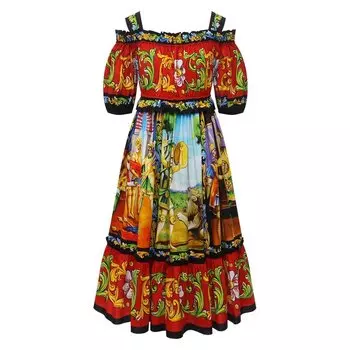 Хлопковое платье Dolce &amp; Gabbana