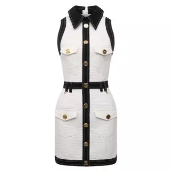 Хлопковое платье Balmain