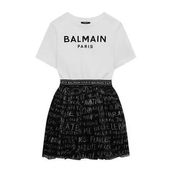 Хлопковое платье Balmain