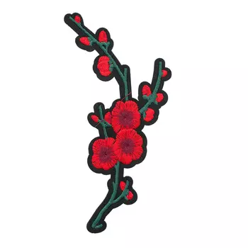 3022224 Термоаппликация 'Веточка сакуры', 15*7,5см