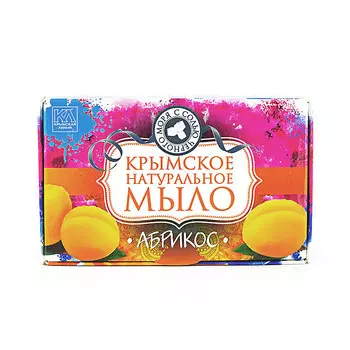 КРЫМСКАЯ ЛИНИЯ Крымское натуральное мыло с солью Черного моря "Абрикос"