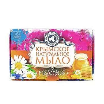 КРЫМСКАЯ ЛИНИЯ Крымское натуральное мыло с солью Черного моря "Медовое"