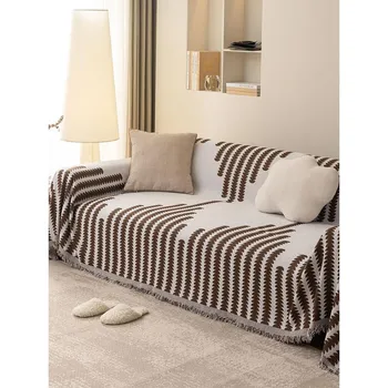 Универсальный чехол для дивана на все времена года, тканевое полотенце, полное покрытие, двусторонняя подушка из синели, универсальный чехол для дивана Imperial Concubine 180*130cm