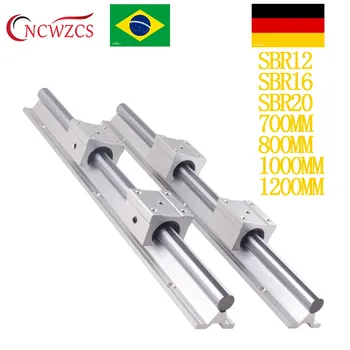 Линейный направляющий вал 700-1200 мм + линейные слайд-блоки wzcscnc SBR12UU SBR16UU SBR20UU