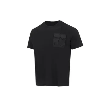 Adidas Neo однотонная карманная повседневная футболка с круглым вырезом мужские топы черные HN4705 L