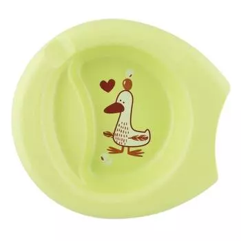 Тарелка с разделителем Chicco Easy Feeding, 6 мес.+, зеленая