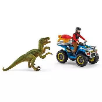 Schleich Набор "Побег на квадрацикле от велоцираптора"