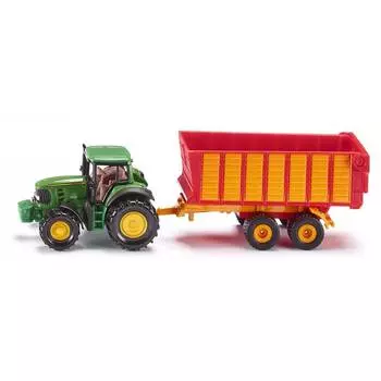 Siku Трактор "John Deere" с прицепом для силоса