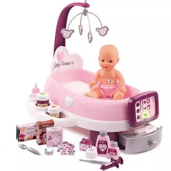 Smoby Baby Nurse Набор по уходу за пупсом, пупс + аксесуары + планшет