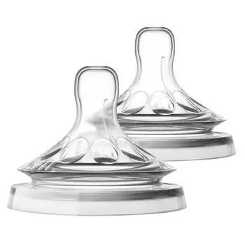 Avent Natural Соска силиконовая, переменный поток, 3 мес.+, 2 шт.