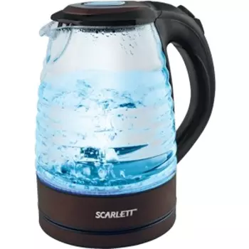 Чайник электрический Scarlett SC-EK27G97 1.7л. 2200Вт черный (корпус: стекло)