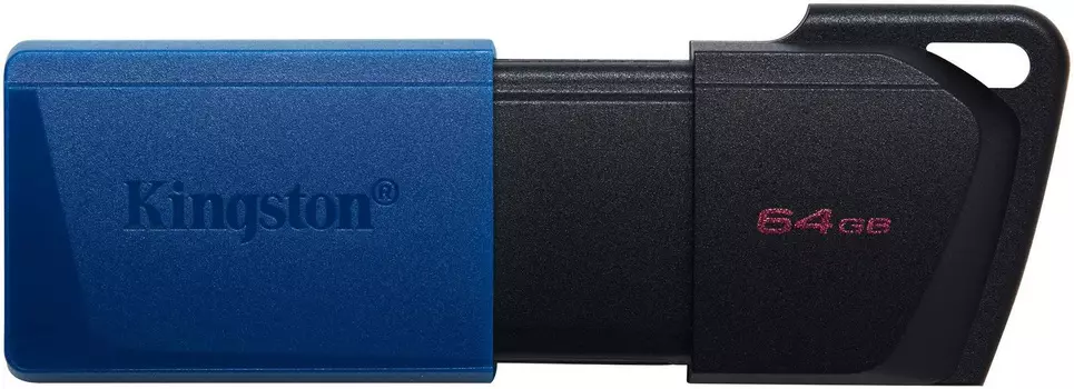 Флеш Диск Kingston 64Gb DataTraveler DTXM DTXM/64GB USB3.2 черный/голубой