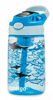 Бутылка Contigo Gizmo Flip 0.42л синий/черный пластик (компл.:трубочка) (2127476)
