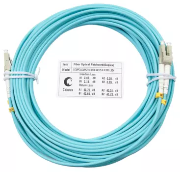 Cabeus FOP-50-LC-LC-10m Шнур оптический duplex LC-LC 50/125 mm OM3 10м LSZH (FOP-50-LC-LC-10m)